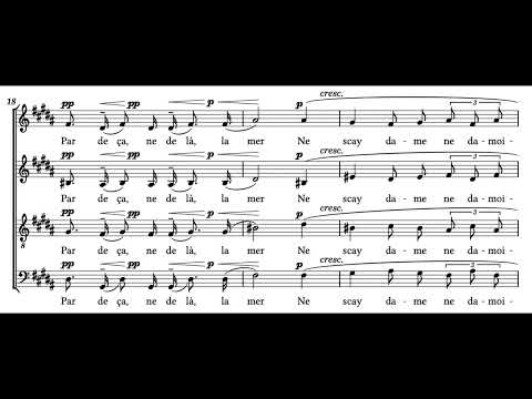 Dieu! Qu'il La Fait Bon Regarder (Trois Chansons - C. Debussy) Score Animation