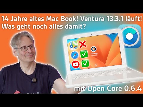 macOS Ventura 13.3.1 auf dem weißen MacBook | Alte Hardware trifft auf neue Software | 4K