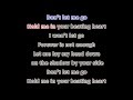 Reign - Don`t let me go Lyrics 