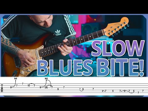 SRV’s Double-Stop Pinch Trick 🔥 Slow Blues in B Minor