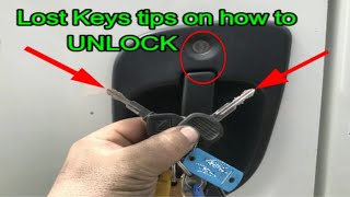 Locked keys in truck how to unlock with Different keys .
