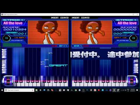 mame 210 keyboard mania - bgms playable arcade gameplay test 1080p 60fps