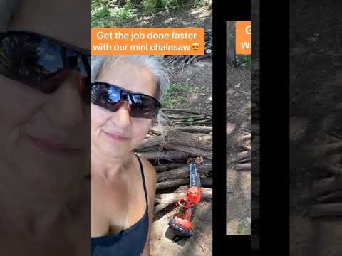 Get the job done faster with our mini chainsaw!