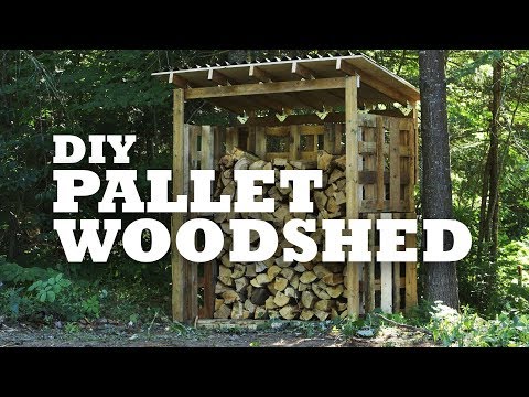 DIY Pallet Woodshed