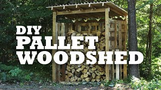 DIY Pallet Woodshed