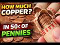 How Many Copper Pennies Are In 50¢? | Copper Penny Hunt #2