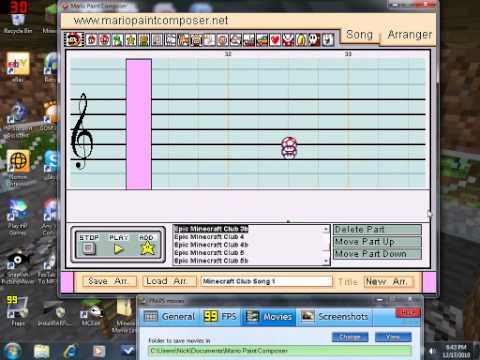 Gecko400Lego - Ballen Clan Minecraft Theme Song on Mario Paint Composer