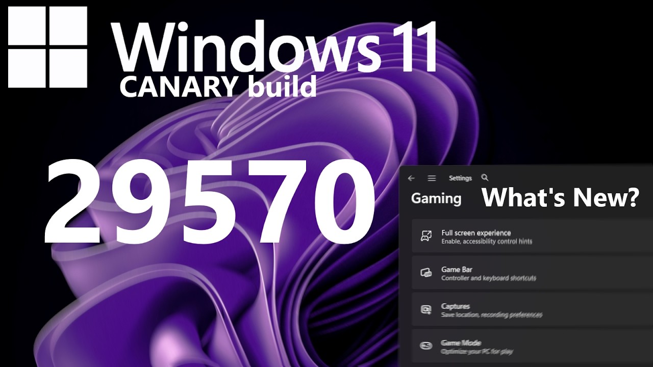 Windows 11 Canary Build 29570: What's New?