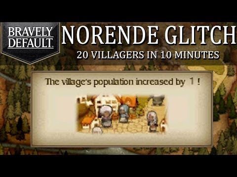 Bravely Default Demo - Norende Village Glitch:  How To MAX Villagers Without StreetPass!
