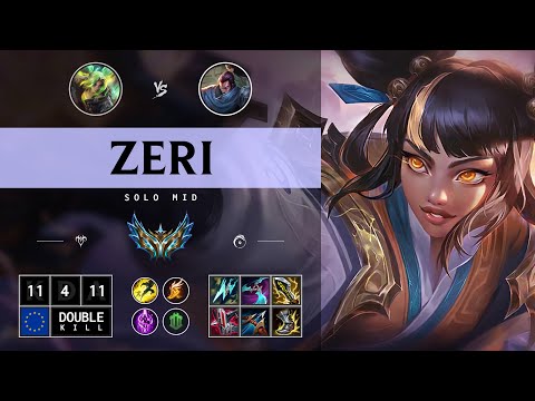 Zeri Mid vs Yasuo: Godlike - EUW Challenger Patch 14.15