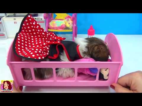 Dois vídeos em um! Lola brinca de casinha! E o banho da Juju #cachorrinho #boneca #brincadeiras