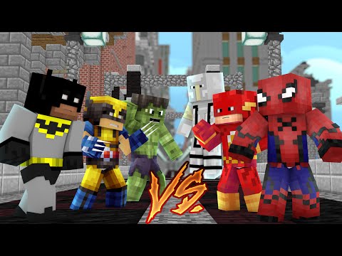 Mitch - Batman vs Flash! (Wolverine, Hulk, and Spiderman) - Marvel Contest of Champions - Minecraft RolePlay