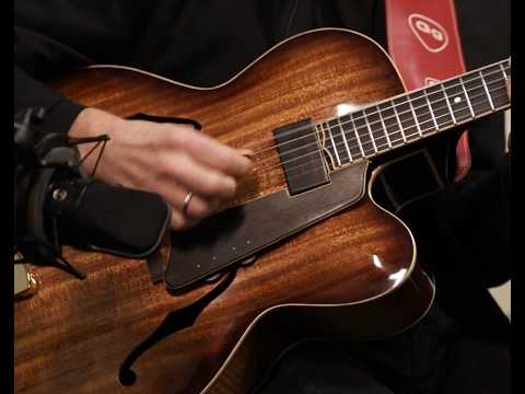 Archtop guitar full hollow handcarved image 15