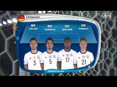 Germany line-up v Slovakia: UEFA EURO 2016