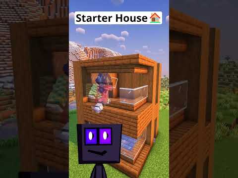 Insane Minecraft Starter House Build! 😱 #shorts
