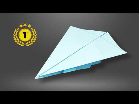 EASY Competition Winning Paper Airplane Flies Over 100 Feet! - Paper Airplane that Flies Really Far