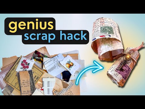 The EASIEST way to use up paper scraps (snippet rolls)