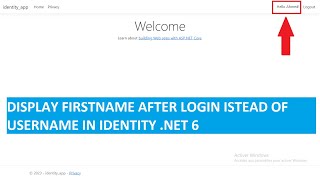 Download the video "Display FirstName instead of UserName after Login in Identity - ASP.NET Core 6"