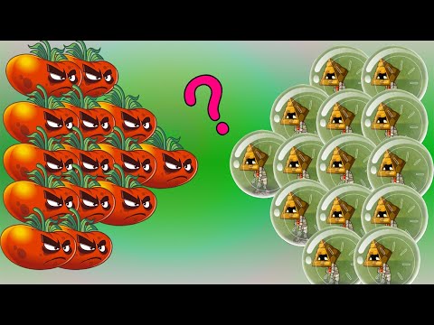 PvZ 2 Challenge - Who Can Defeat Team Ball Pyramid Head Zombie With 1 Plant Food?
