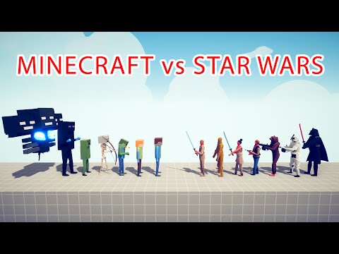 MINECRAFT TEAM vs STAR WARS TEAM - Totally Accurate Battle Simulator TABS