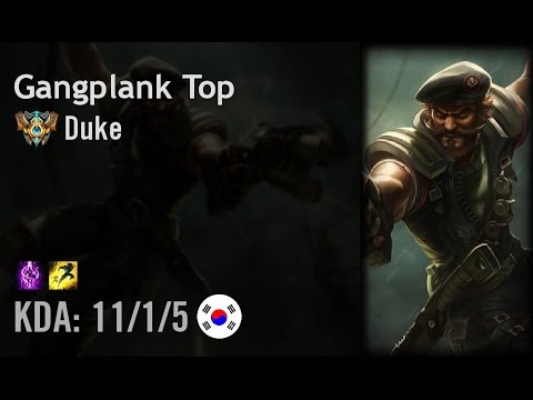 Gangplank Top vs Poppy - Duke - KR Challenger Path 6.3
