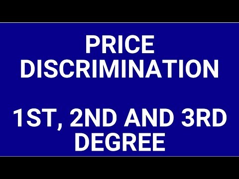 First, second and third degree price discrimination