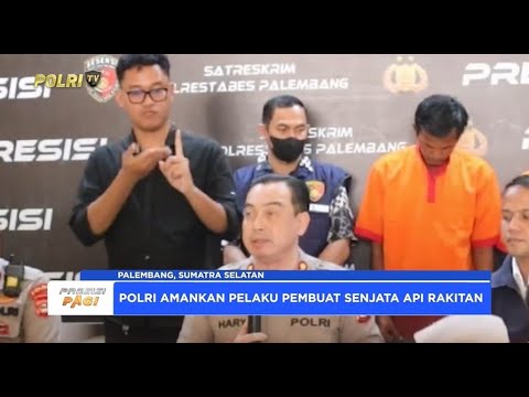 POLRESTABES PALEMBANG AMANKAN PELAKU PEMBUAT SENJATA API RAKITAN