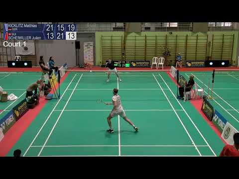 Match point - Matthias Kicklitz vs Julien Scheiwiller - MS, Final – Israel Open 2022