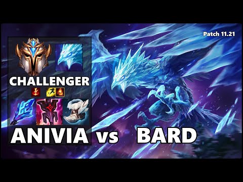 CHALLENGER Support Gameplay - ANIVIA vs BARD Patch 11.21