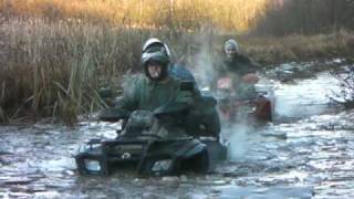 preview picture of video 'ATV Ice Breaking near Moscow Russia'