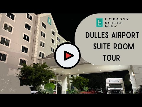 Embassy Suites Dulles Airport Washington Double Suite Room Tour #travelreview #embassysuites