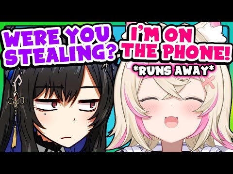 Mococo runs away from Skyrim guard after stealing food