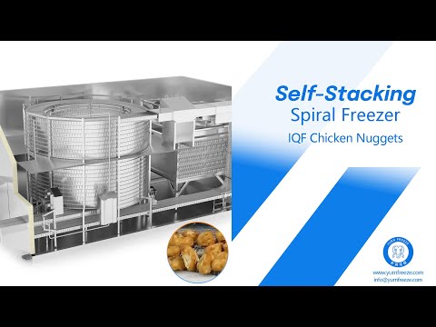 Yurnfreeze Self-satcking Spiral Freezer Frozen Chicken Nuggets