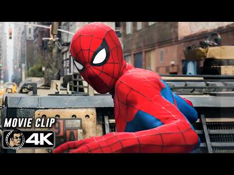SPIDER-MAN: BRAND NEW DAY | Punisher Tank Chase (2026) Movie CLIP 4K