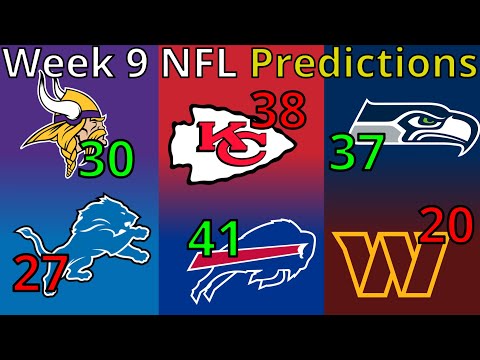 2025 NFL Week 9 PREDICTIONS (With Scores)