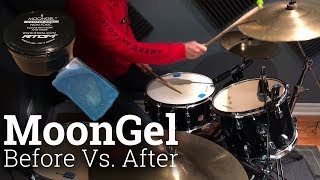 Video thumbnail for MoonGel Before Vs After - Drum Muffling Damper Pads by Michael Cardoso