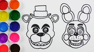 Cómo Dibujar y Colorear a Freddy  - Dibujos Para Niños - Learn Colors / FunKeep