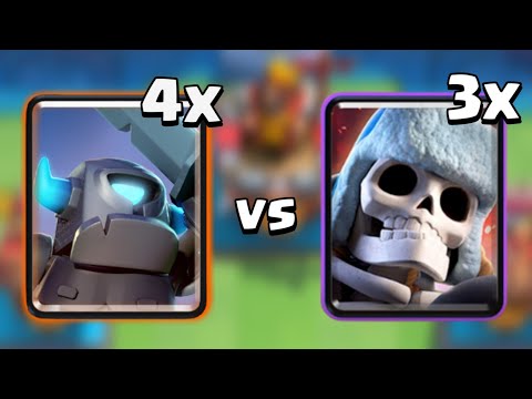 Can 4x Mini Pekka Beat 3x Giant Skeleton ?