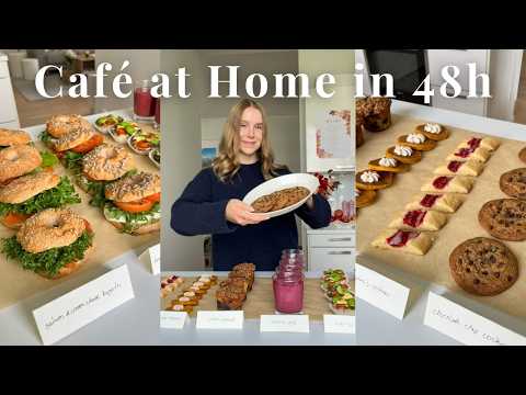 Turning my apartment into a cozy cafe 🧸🍁| cookies, muffins, pumpkin spice lattes, bagels…