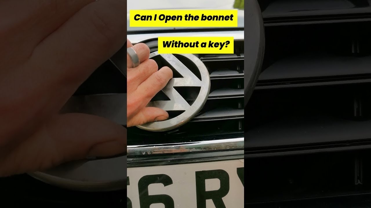 How to pop open the bonnet of VW Passat B6 without a key.