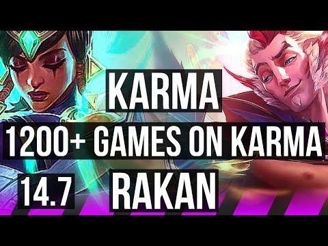 KARMA & Ashe vs RAKAN & Miss Fortune (SUP) | 1200+ games, 4/2/15 | BR Diamond | 14.7