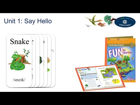 Talking Flashcards  - Cambridge Pre A1 - Fun for Starters - Unit 1 - Say Hello