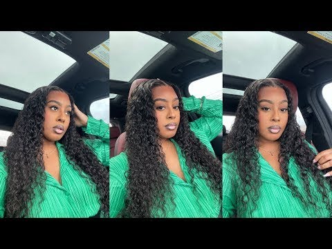 30inch 150% Density Wet Curly Brazilian Virgin Hair Lace Wig Pre Plucked
