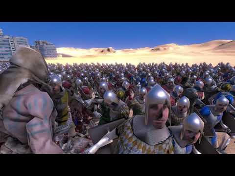 10,000 FOOTMANS VS 10,000 WILD MANS | Ultimate Epic Battle Simulator (UEBS)