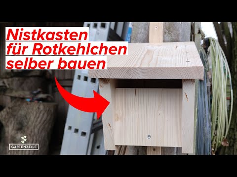 DIY Halbhöhlen-Nistkasten bauen für Rotkehlchen, Zaunkönig, Hausrotschwanz - So einfach geht`s!