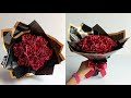 Ribbon Rose Flower Bouquet Making How To Make Satin Ribbon Rose Flower Bouquet