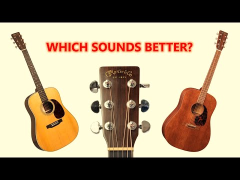Martin Dreadnought Comparison: D-28 vs D-15 Sound Demo