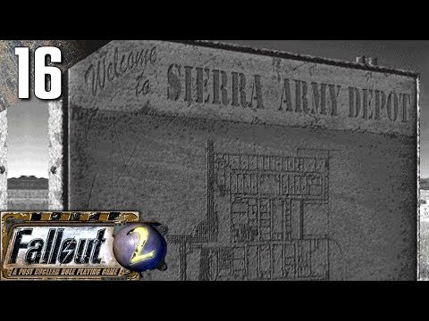 Fallout 2: 100% (Hard) Walkthrough Part 16 - Sierra Army Depot (No Commentary)