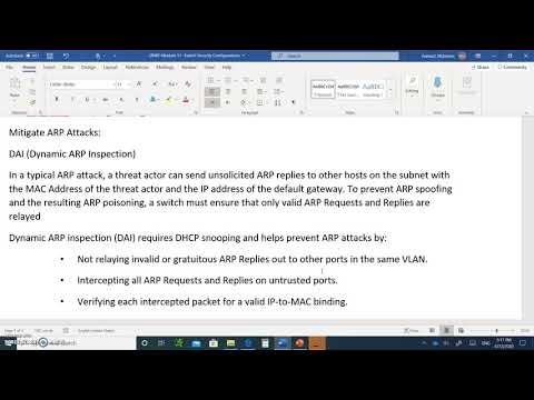 CCNA 7 SRWE Switching, Routing and Wireless Essentials- Module 11 Switch Security Configuration PT 2
