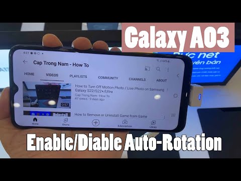 How to Enable/Diable Auto-Rotation in SAMSUNG Galaxy A03 – Rotate Screen Automatically